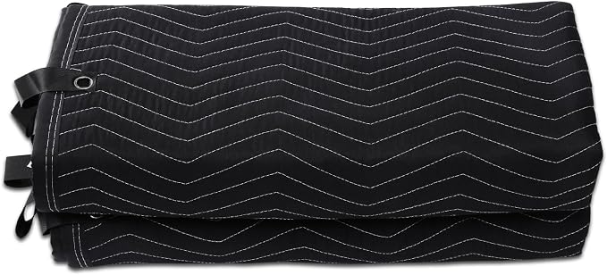 VEVOR Sound Dampening Blanket, 96" x 80", Extra Large Studio Grommeted Blanket with Grommets, Light Blocker for Door Acoustic Noise Blocking Blanket Studio Sound Absorption Sheet, Black