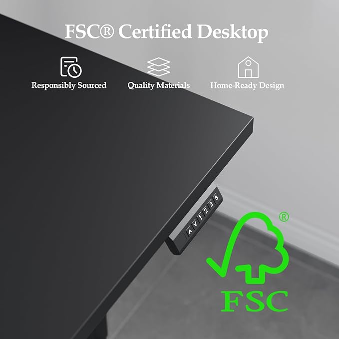 Klicelor L Shaped Standing Desk 75 x 61 Inch, Electric Height Adjustable Corner Desk for Home Office Workstation, Ergonomic Sit Stand Computer Table with Memory Controller, Black