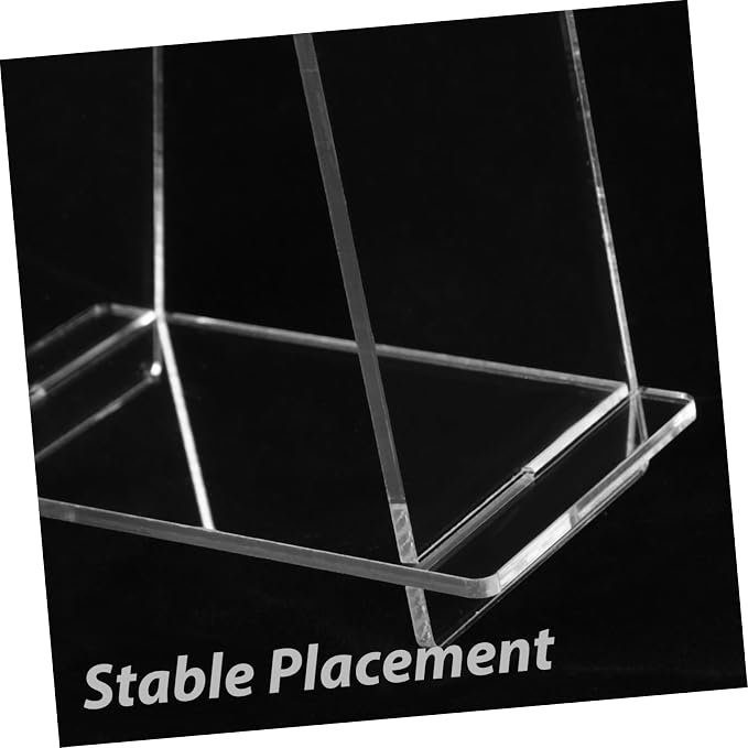 Transparent Acrylic Desk Calendar Stand Flip Calendar Holder Rack Stylish Compact Tabletop Calendar Display for Home Office Decor