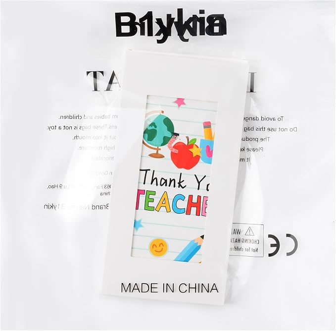B1ykin Cute Sticky Notes Set - Thank You Teacher Self-Stick Notes Pad, 550 Sheets Writing Memo Pages Sticky Notepad for Teacher Appreciation Gifts, School Office Supplies (Composition Line Teacher)