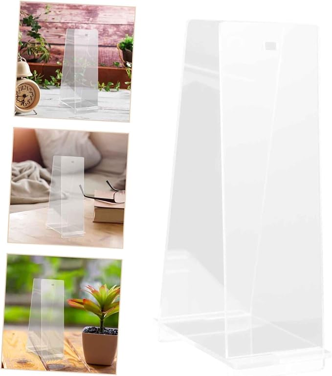 VALICLUD Stylish Acrylic Flip Calendar Stand Multi Functional Desk Calendar Holder for Home Office Sleek Transparent Design Support for Daily Planning
