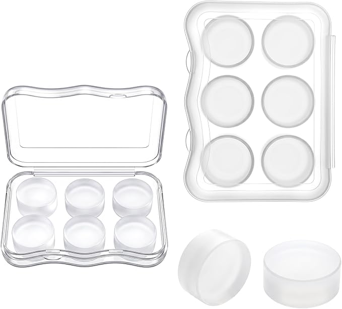12 Pcs Moldable Silicone Ear Plugs Soft Transparent Earplugs Noise Reduction Earplugs Reusable Noise Cancelling EarPlug for Sleeping Snoring Travel Concerts Work Study Airplanes