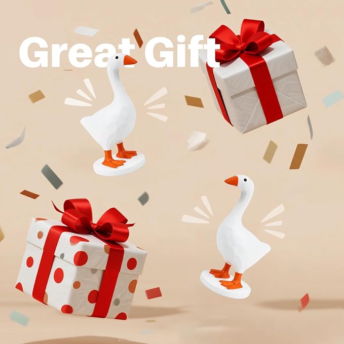 Magnetic Desk Goose 7.5 Inch Cute Office Decor with Strong Magnet | 7.5 in resin goose decor. Strong magnet can hold heavy keys.Weighted base for improved stability.