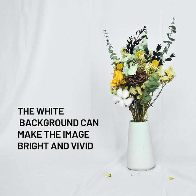 White Backdrop Background 5 X 6.5FT Large Photography Backdrop Photo Background Screen for Photography Photo Booth Backdrops for Photoshoot Background Screen Parties Curtain