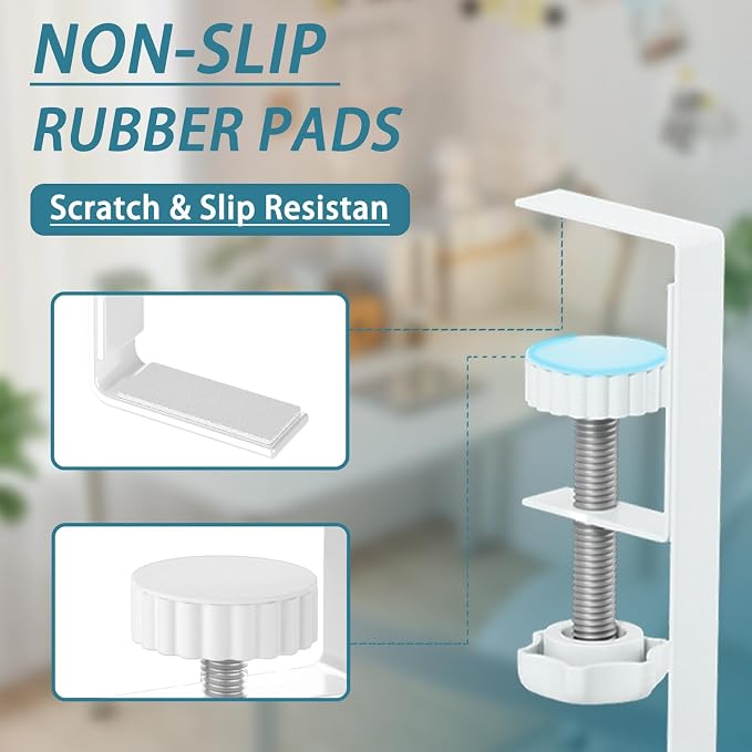 Under Desk Cable Management Tray, No Drill Mesh Cable Tray Cord Organizer | Wire Management Tray Cable Management Rack, Cable Management Box (White)