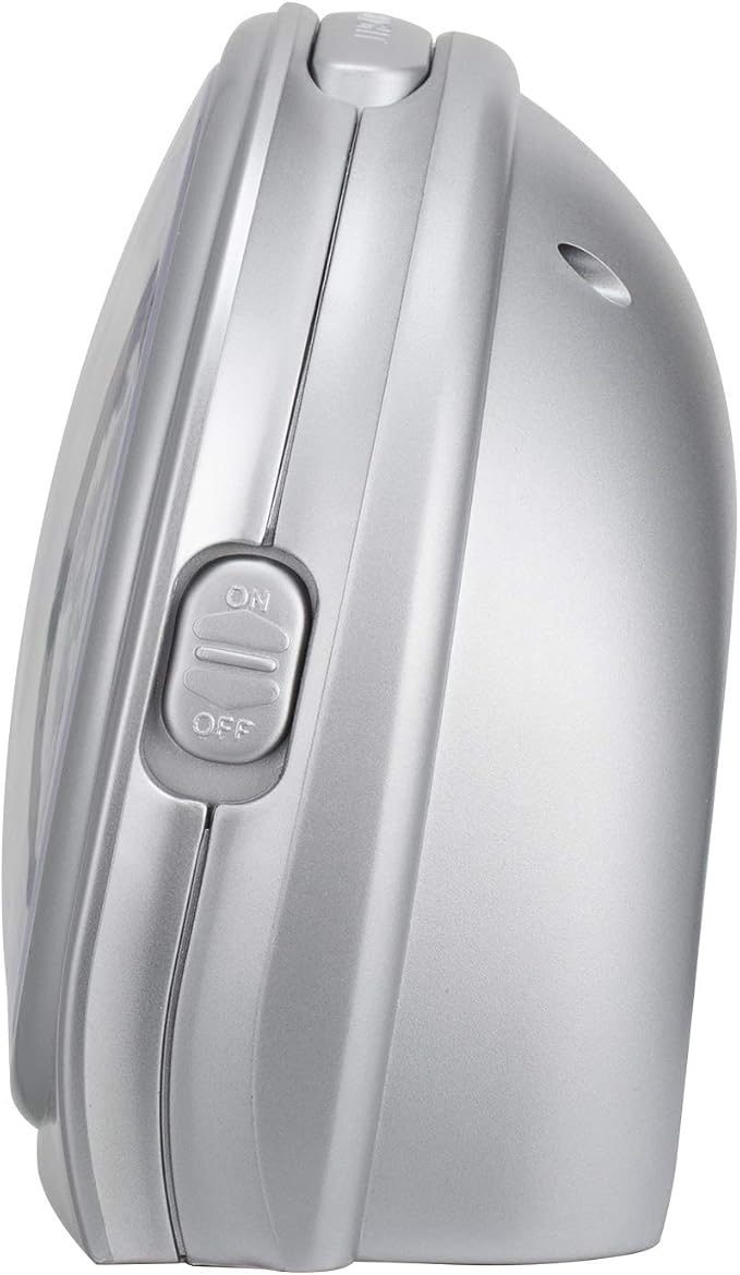 Tinload 5.5" Large Analog Alarm Clock Silent Non Ticking, Gentle Wake, Beep Sounds, Increasing Volume, Battery Operated Snooze and Manual Light, Easy Set,Silver(Best for Elder)