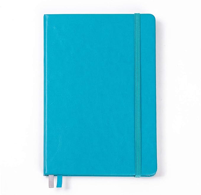 Guissi Classic Dotted Grid Bullet Notebook Journal Dot Hard Cover A5 Premium 80gsm Thick Acid-Free Paper with Fine Inner Pocket Faux Leather Office School Supplies 144 Pages Designed in Florence