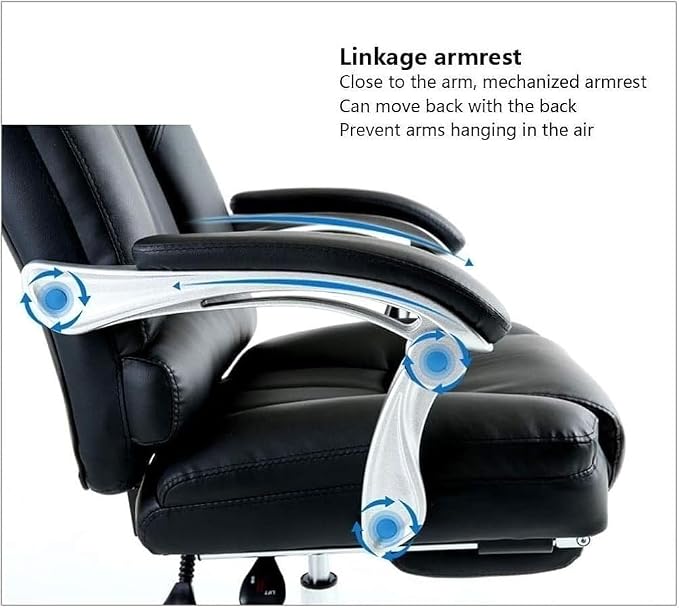 Heavy Duty Office Chair for Big and Tall 200kg Capacity Executive Task Chair with Footrest Ergonomic High Back Desk Chair Adjustable Lumbar Support for Reception