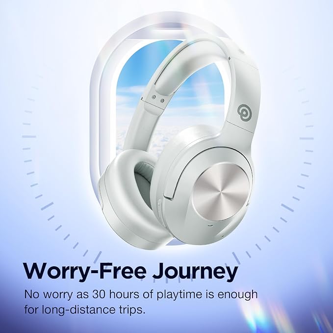 Upgrade Pro‑level Hybrid Active Noise Cancelling Headphones with HD Sound, Wireless Bluetooth Headphones Over The Ear Unequaled Comfort, Vivid Deep Bass, for Home Office Travel Birthday Gift Pcs