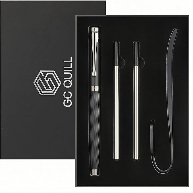 GC QUILL Fancy Rollerball Pen Set with Bookmark, Luxury Gift Pen for Journaling Writing, Executive Gifting - MU-30