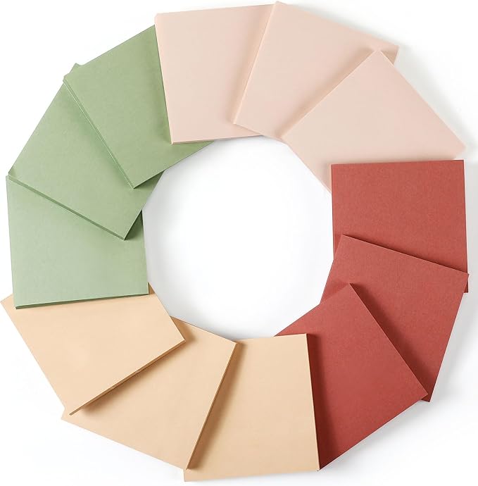 Thenshop 12 Pads Retro Sticky Notes 3''x3'', Self Stick Notes Pads Retro Office Supplies, Vintage Aesthetic School Accessories 50 Sheets/pad