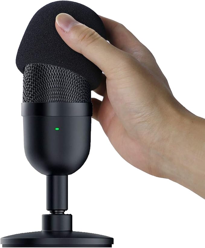 SUNMON Seiren Mini Pop Filter Foam Cover - Professional Mic Windscreen Wind Cover for Razer Seiren Mini USB Streaming Microphone to Minimise Plosives