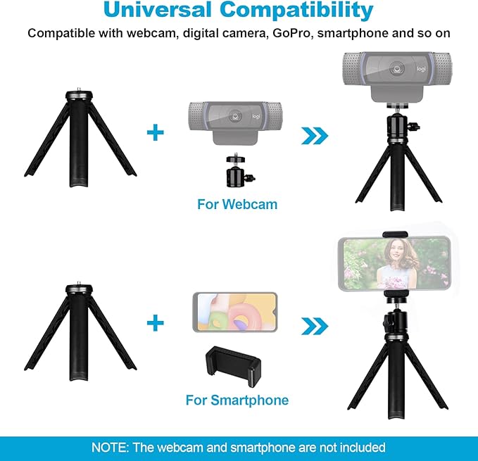 NexiGo 4K Streaming Webcam Kit, N680E Pro UHD Webcam w/Ring Light, PDAF Autofocus, 1080p 60FPS, Dual Noise-Canceling Mics, Privacy Shutter, Lightweight Mini Tripod, for Zoom/Teams/Twitch/Google Meet