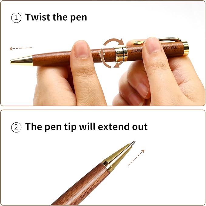 Renawe Farewell Gifts for Coworkers Leaving Job Goodbye Gift Wood Engraved Pen Set New Beginnings Gifts for Women Men Retirement Going Away Gift for Friends Moving Divorce Breakup Good Luck Pens