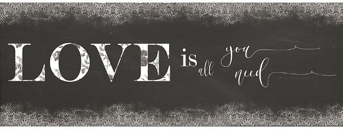 J&V TEXTILES Kitchen Mat Cushioned Anti Fatigue Floor Mat,19.6"x55", Thick Non Slip Waterproof Kitchen Rugs and Mats, Standing Mat for Kitchen,Floor,Home,Office,Desk,Sink,Laundry (Love Grows Here)