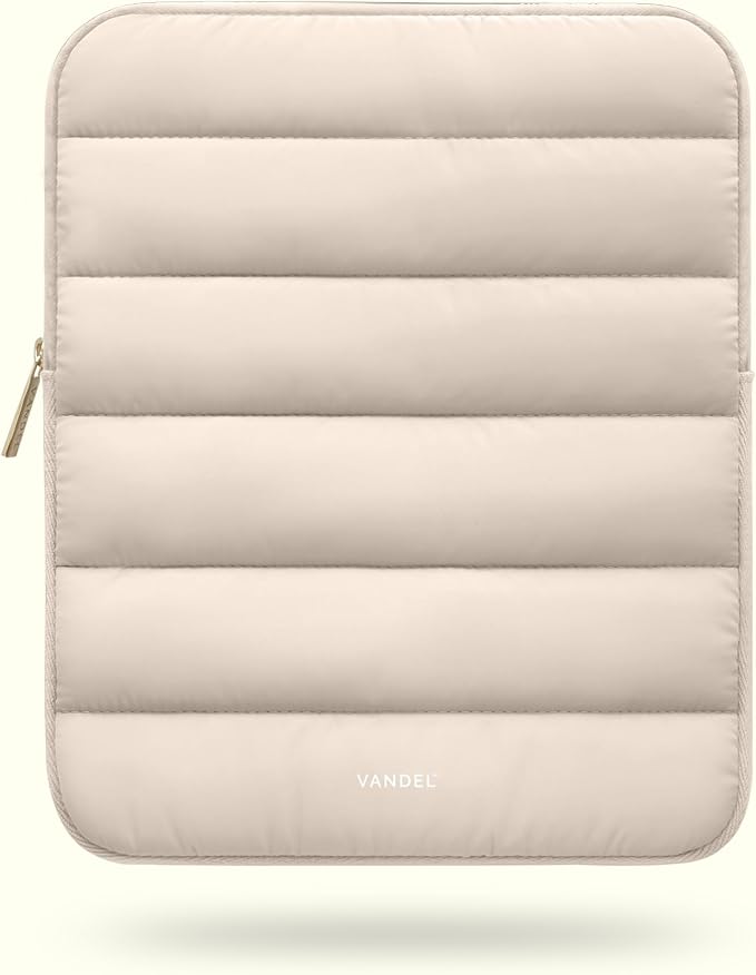 Vandel - The Original Puffy iPad Sleeve 9-11 Inch Tablet Sleeve, Beige i Pad Case for Women and Men, Cute iPad Air Pouch, 9 10 Inch, 11 Inch Bag