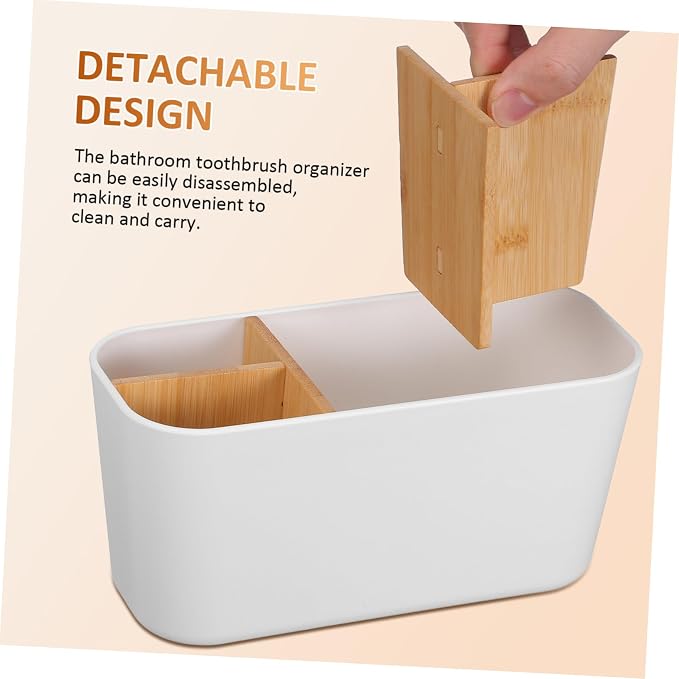 STOBOK Desktop Organizer Caddy Modern Plastic Pen Holder for Desk Aesthetic Tabletop Storage Versatile Office Supplies Easy Maintenance Detachable Design