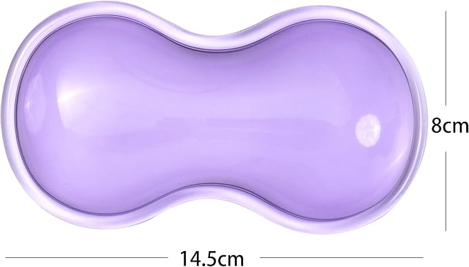 Clear Gel Mouse Wrist Rest, Purple Cute Mouse Wrist Rest, Comfort & Support for Typing and Gaming (Purple-Short)
