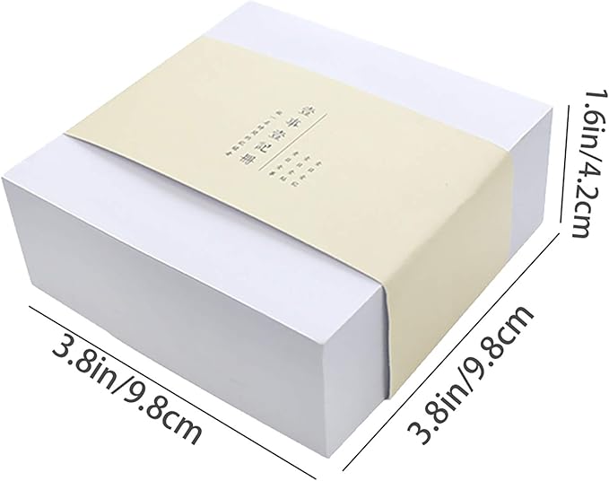 VANRA Sticky Notes 4 x 4-Inches Self-Stick Note Cube Memo Pads Strong Adhesive, 400-Sheets/Cube (Ivory White)