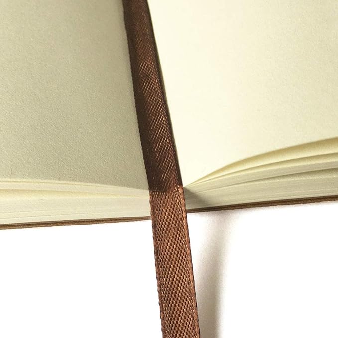 Sovereign-Gear Blank Paper Refill Refillable Leather Journal – Eco Friendly Acid-Free & Tree-Free Recycled Sheets A5 Unlined Notepad 8.25 x 5.75” with 240 Soft Pages and Bookmark