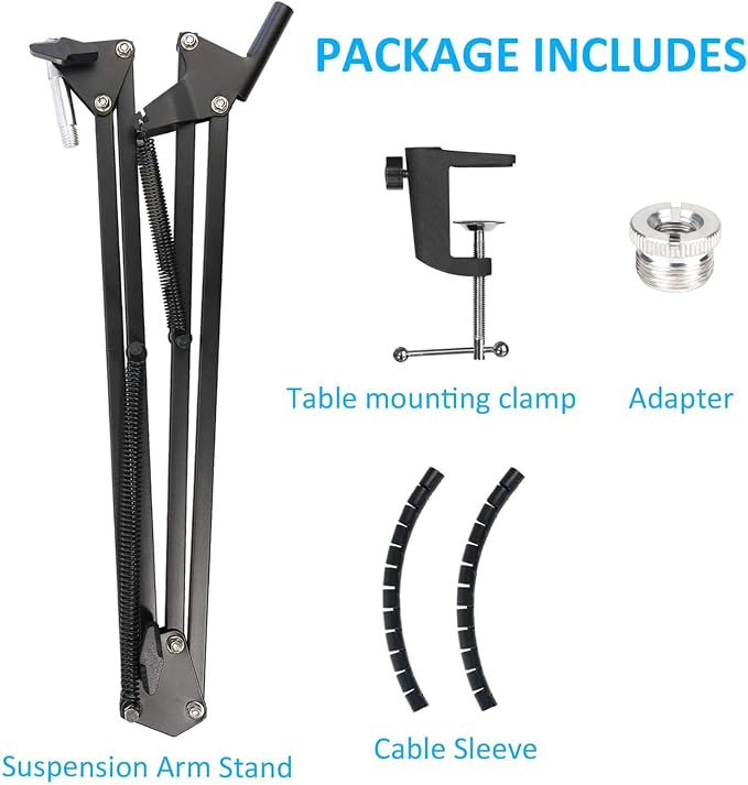Mic Arm for HyperX QuadCast - Professional Boom Arm Compatible with HyperX QuadCast S and QuadCast Microphone, Adjustable Scissor Microphone QuadCast Boom Arm by YOUSHARES