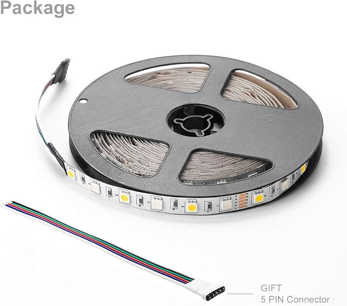 BTF-LIGHTING 5050 RGBW RGB+Warm White(2700K-3000K) 150RGB+150White LED Tape Light 5m 16.4ft 60LED/m Multi-Colored IP30 10mm Width FPCB DC12V for Bedroom Home Decoration(No Adapter or Controller)