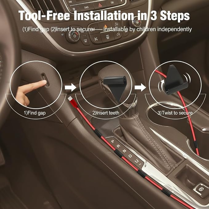 15 Pcs Car Trim Cable Clips, Wire Organizer for Vehicle Interior, No Adhesive Reusable Cord Holder for Phone Chargers, Dash Cams & More, Easy Installation