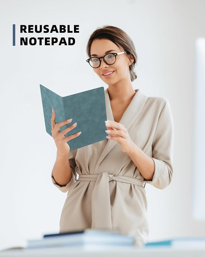 Portable Small White Board Dry Erase Board, Reusable 9.5 * 6.6in Notebook Memo, Office Home Supplies Desk Accessories MH760 (Coffee)