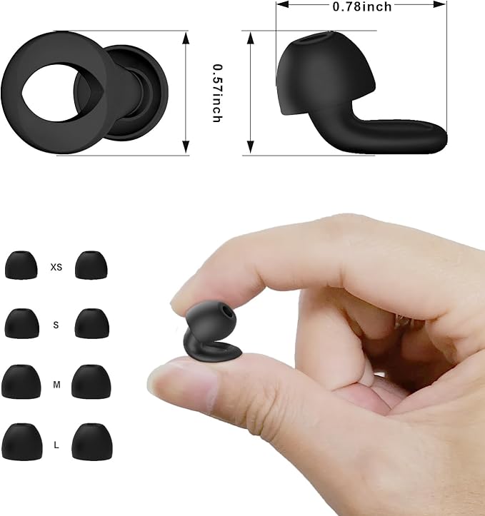 Ear Plugs for Sleeping, 35dB Ear Plugs for Sleeping Noise Cancelling, Reusable Silicone Ear Plugs for Noise Reduction, Sleep, Work, Deep Focus, Hearing Protection, Concert, Swimming and Snoring