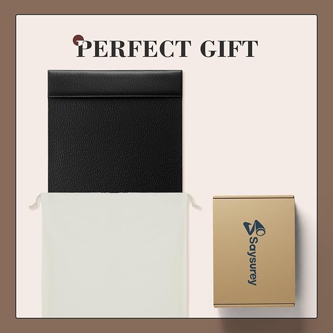 47.2 x 17 Inch Leather Desk Pad Protector with Side Rails, Executive Office Desk Mat for Home Workspace, Writing Surface, Mouse & Keyboard Pad, Elegant Gift for Men Dad Husband(Black)