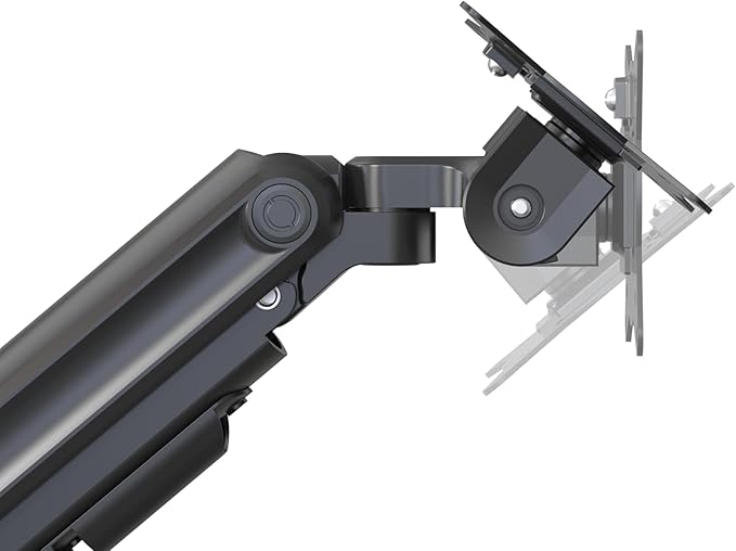 Redragon GMK916 Ultrawide Monitor Mount with USB - Gas Spring Adjustable Arms with VESA 75/100mm, 15-49 Inch Screen Compatibility, C Clamp & Grommet Base, Cable Management, 44lbs Load Capacity
