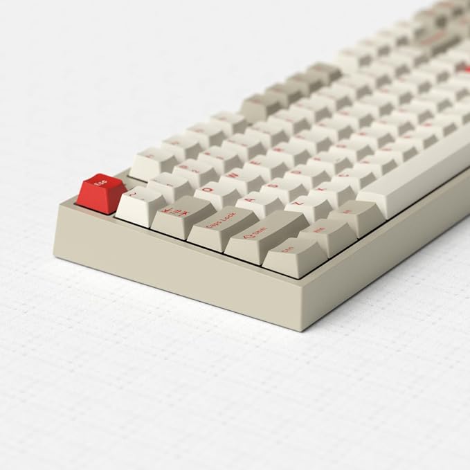 Fogruaden PBT Red Keycaps Set, Cherry Profile Custom Keycap for Mechanical Keyboard Keycaps