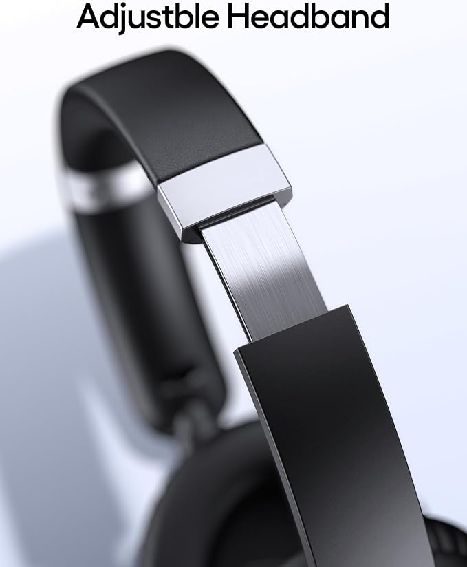 TAGRY Hybrid Active Noise Cancelling Headphones 100H Playtime Wireless Over Ear Bluetooth Headphone with Fast Charging Hi-Res Audio Comfort Earcups Headsets for Travel Home Office Phone PC Black