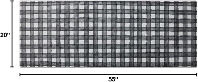 J&V TEXTILES 20" x 55" Comfort Collection Kitchen Anti-Fatigue Runner Mat (Buffalo)