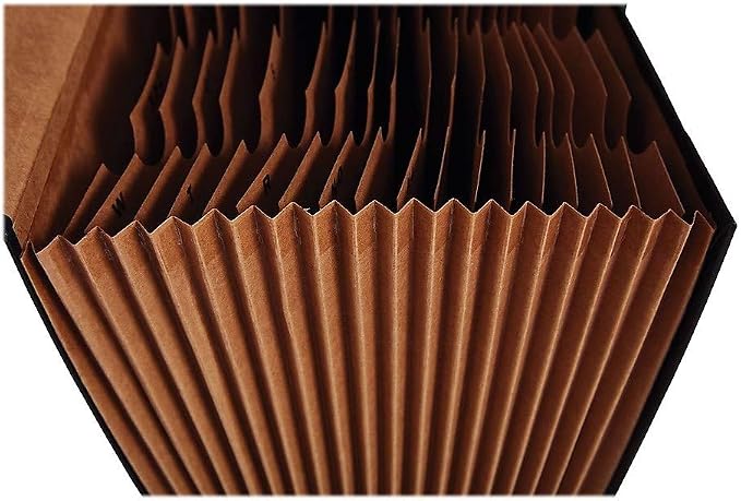 Staples Expanding File with A‑Z Index, Legal Size, 19‑Pocket Accordion Organizer, Durable Black Construction