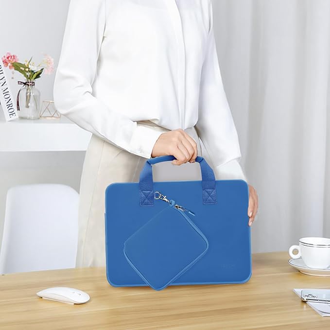 Hseok Laptop Sleeve 13.3-14 inch Case with Small Pouch, Neoprene Computer Bag Compatible with MacBook Neo/Pro 14 M5/M4/M3/M2/M1, Mac Air/Pro 13.3, XPS 14 and Most 13-14 inch Notebooks,J01B01