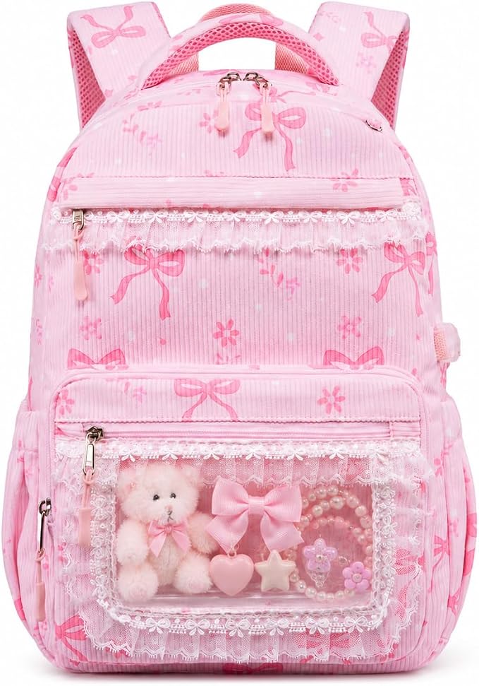 LEDAOU Backpack for Girls School Bag Kids Bookbag Teen Backpack Set Daypack with Lunch Bag and Pencil Case | Kids