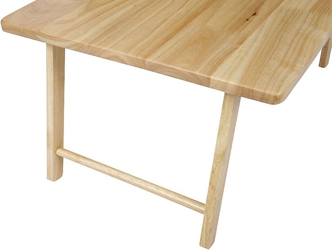 PJ Wood Folding Laptop Desk Tray, Lightweight Portable Table for Bed or Couch Computer Work, Eating at Home, Small Spaces, 24 Inch, Natural