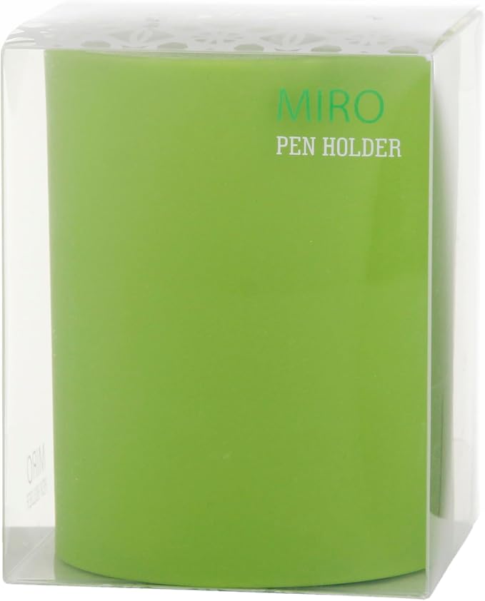 Pen Holder for Desk, Lime Green, 4x3 Inch | Modern Makeup Brush Holder, Desk Decor, Home Office Essentials, For Men & Women, Multiple Colors Available