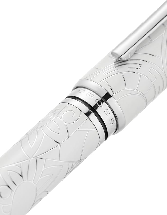 Cross Coventry Zodiac Year of the Snake Pearl White Lacquer with Polished Chrome Appointments Medium/Fine Nib Fountain Pen
