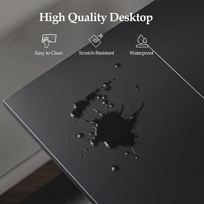 Klicelor 48 Inch Electric Standing Desk, Height Adjustable Office Desk, Sit Stand Up Computer Desk with Memory Preset, Two-Piece Desktop, Black