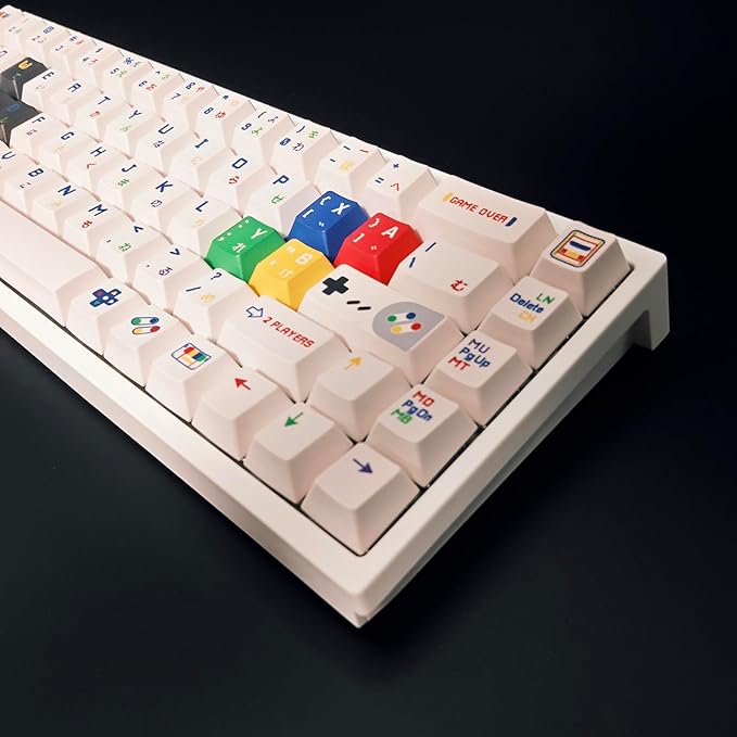 141 Keys Retro PBT Keycaps Set, No Tear, Never Fades, Elegant Gift Box for Mechanical Keyboard, Virgin Cherry Profile Key Caps (Typing,Gaming,Anime Themed) Ergonomic (Fit All Layout 100% 75% 65% 60%)