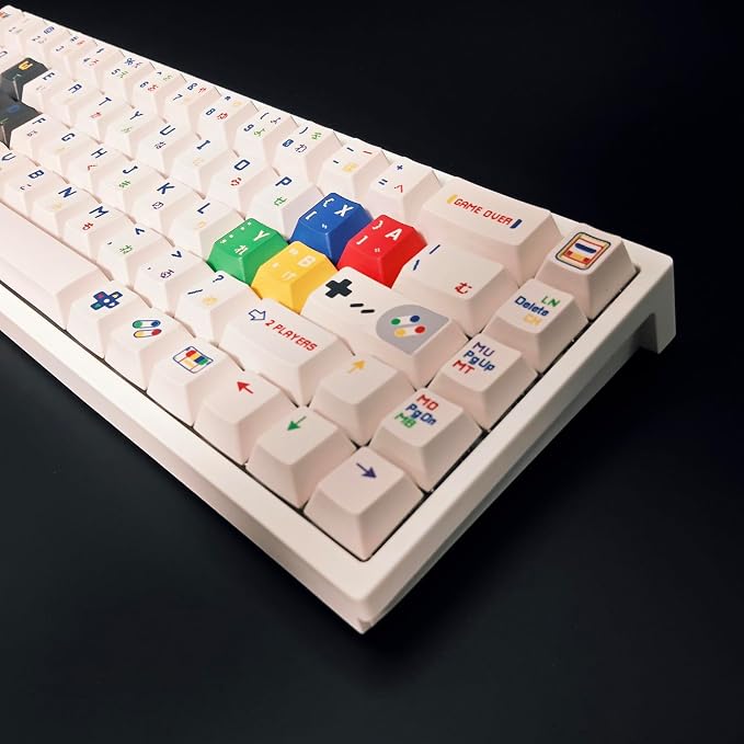141 Keys Retro PBT Keycaps Set, No Tear, Never Fades, Elegant Gift Box for Mechanical Keyboard, Virgin Cherry Profile Key Caps (Typing,Gaming,Anime Themed) Ergonomic (Fit All Layout 100% 75% 65% 60%)