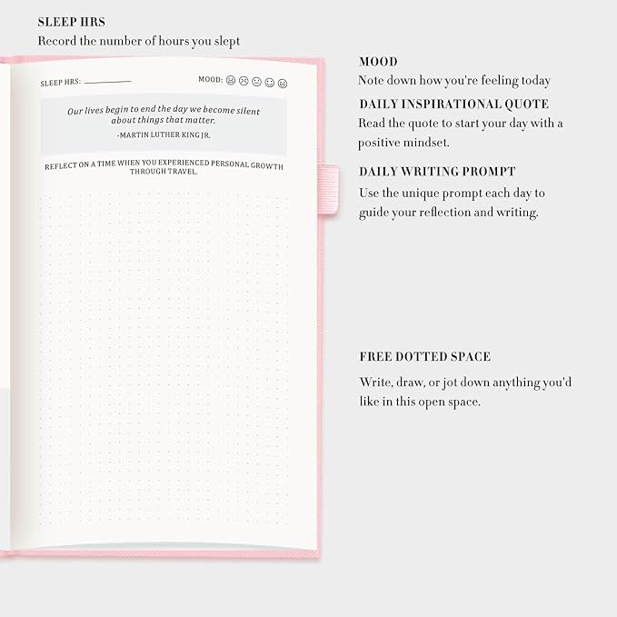 Self-Mastery Journal for Women - Gratitude Journal for Daily Reflection, Mindfulness, and Self-Care - Guided Manifestation Journals - Inspirational Goal Journals with Pen Holder (Pink)