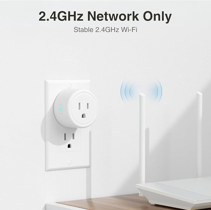 GHome Smart Mini Smart Plug Works with Alexa and Google Home, WiFi Smart Outlet Socket Remote Control Timer Function, Only 2.4GHz Network, No Hub Required, ETL FCC Listed, White