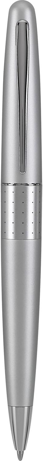 PILOT Metropolitan Collection Ball Point Pen, Silver Barrel, Dots Design, Medium Point, Black Ink (91305)