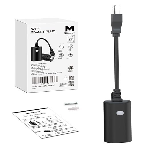 Minoston Outdoor Smart Plug, WiFi Outlet, IP65 Weatherproof, Compatible with Alexa, Google Assistant, Timer & Countdown by Smart Life APP, No Hub Required, FCC Certified, 2 Pack (MP22W)