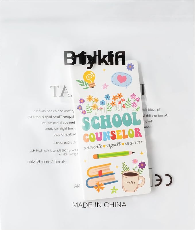 B1ykin Cute Sticky Notes Set - School Counselor Advocate Support Empower Self-Stick Notes Pad, 550 Sheets Writing Memo Pages Sticky Notepad for Teacher Appreciation Gifts Office (School Counselor)