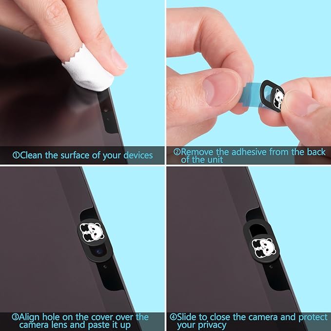 Laptop Camera Cover, Cute Webcam Cover Slide, Computer Camera Cover, iPad Accessories for Smartphone, iMac, Tablet, Desktop, Camera Blocker for Laptop to Protect Visual Privacy Security, Avoid Hackers