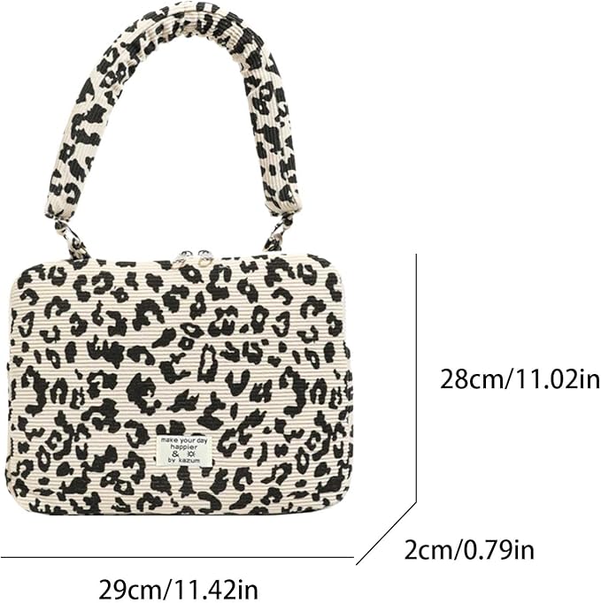Leopard Print Laptop Case 11, 13,15 Inch Quilted Laptop Sleeve Soft Protective Cheetah Computer Sleeve for MacBook (Beige, with Strap, 11 Inch)